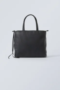 Weekday MEDIUM FAUX LEATHER TOTE BAG dark Discount