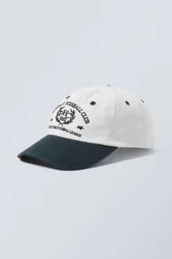 Weekday MERCH BASEBALL CAP dark blue & white Outlet