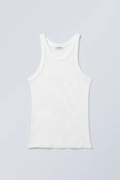 Weekday MESH TANK TOP white Clearance