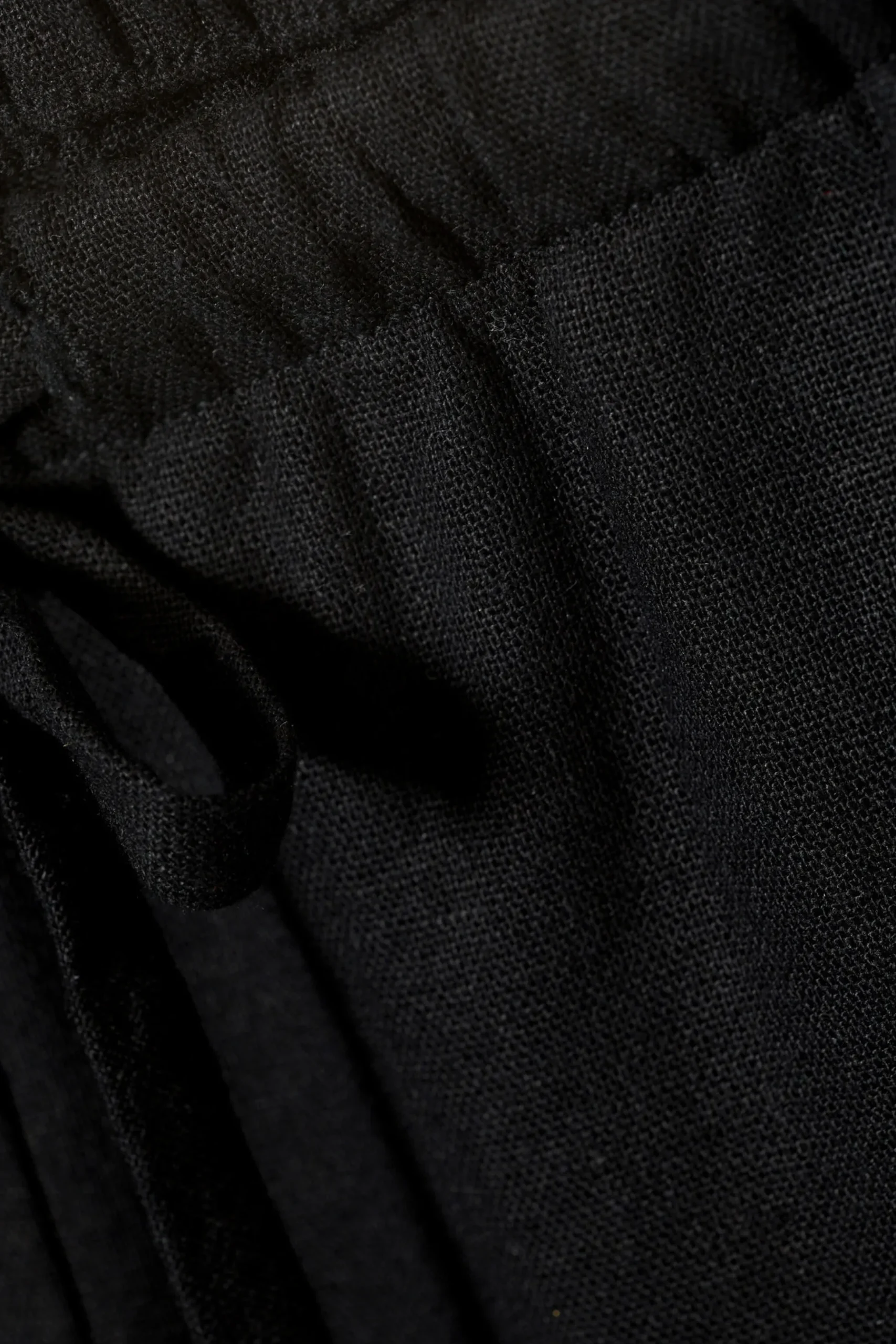 Weekday MIA LINEN MIX TROUSERS black Flash Sale