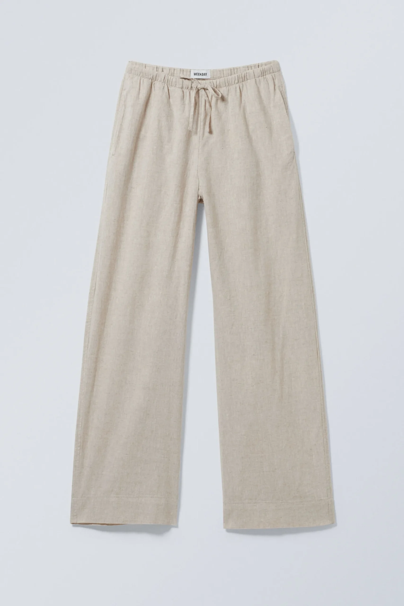 Weekday MIA LINEN MIX TROUSERS ecru New