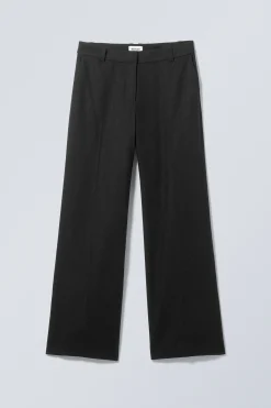 Weekday MID LINEN BLEND SUIT TROUSERS black Flash Sale