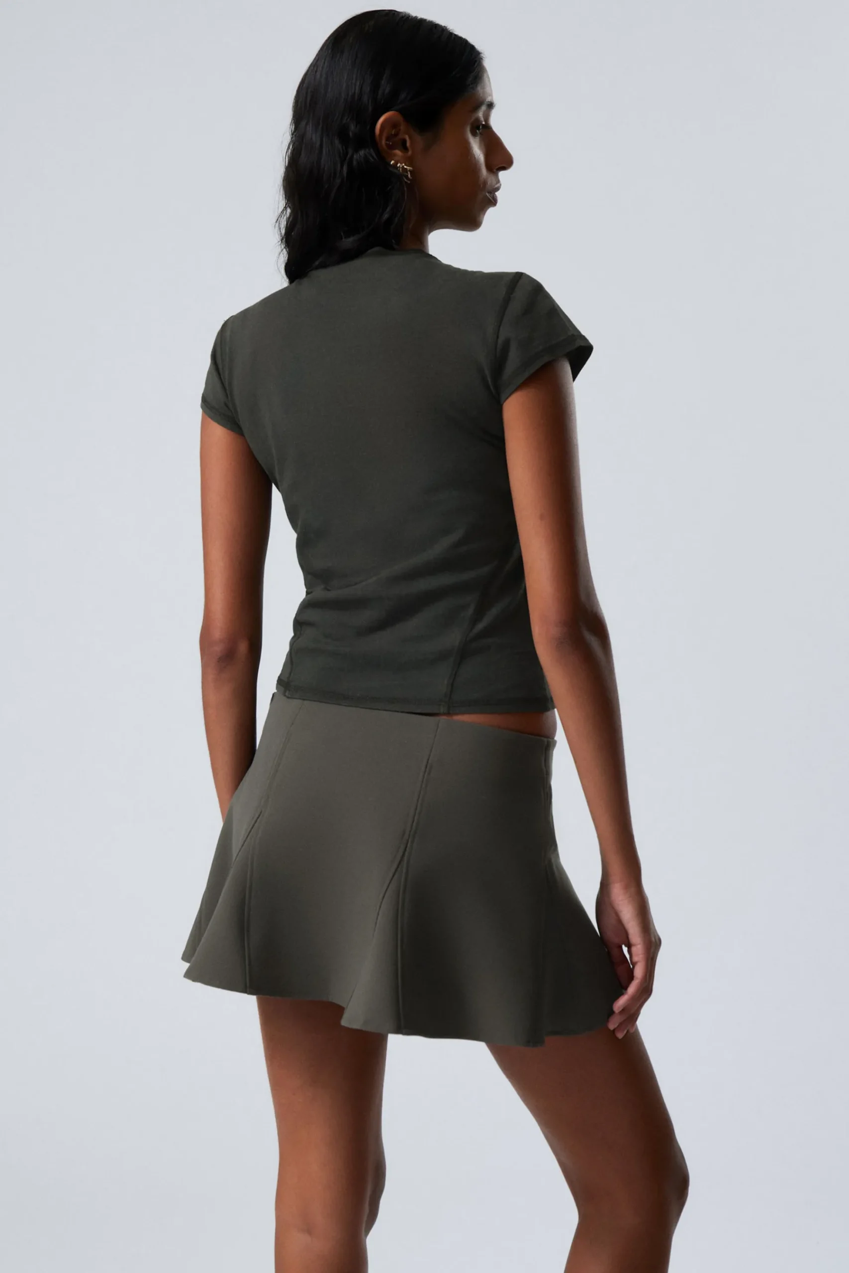 Weekday MINI SKIRT dark grey Sale