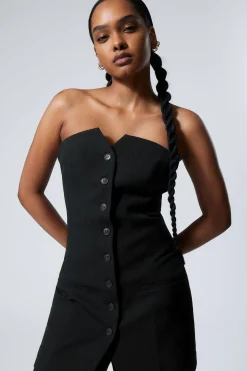 Weekday MINI SUITING DRESS black stripe Best