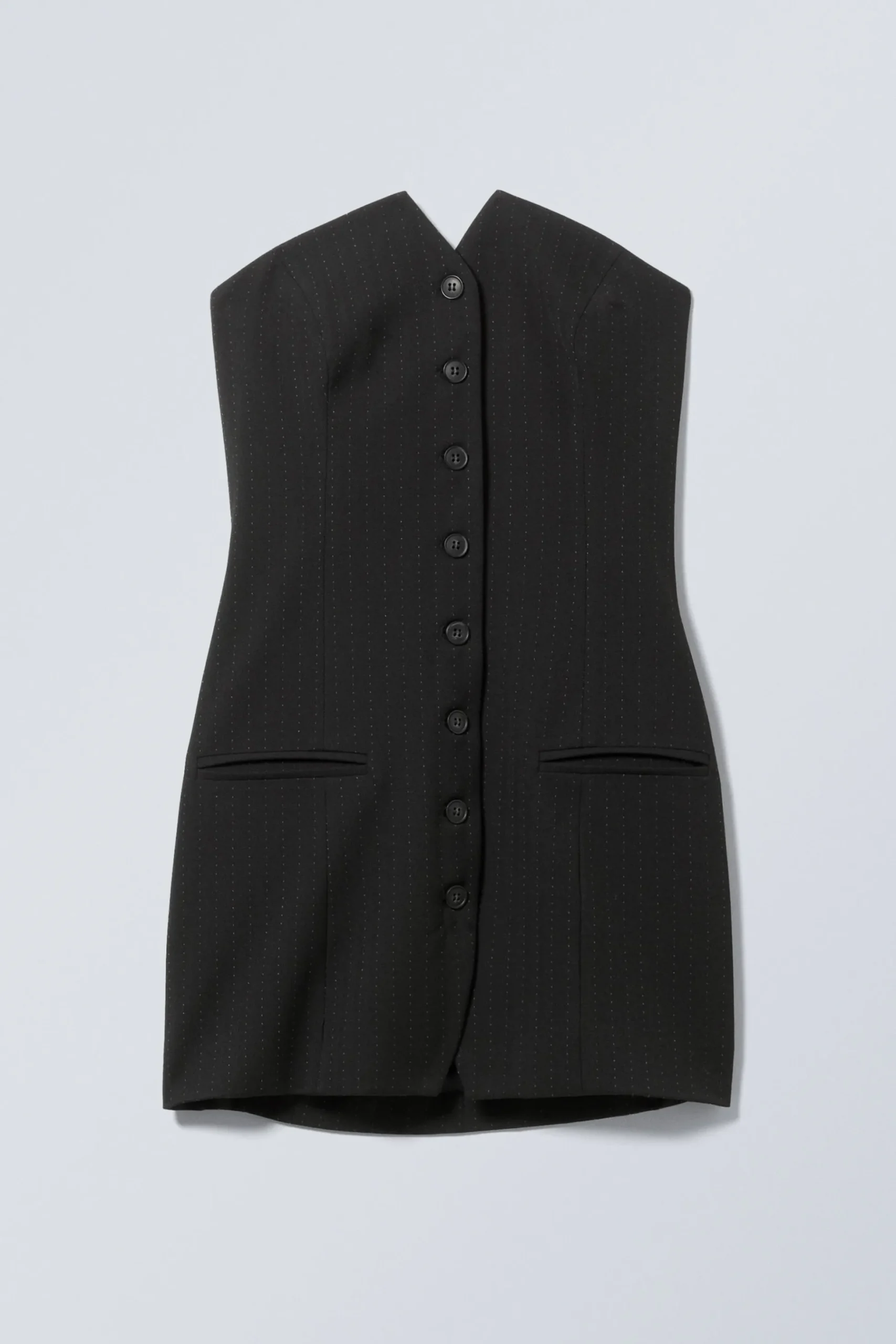 Weekday MINI SUITING DRESS black stripe Best
