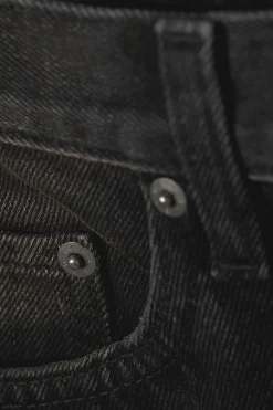Weekday MOON MID RISE REGULAR BOOTCUT LEG JEANS deep night black Clearance