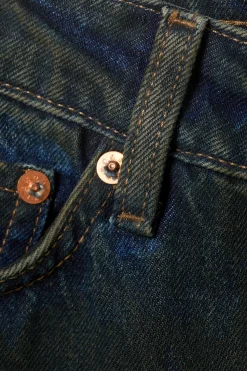Weekday NAIL LOW RISE SLIM STRAIGHT LEG JEANS soil blue brown stained blue Shop