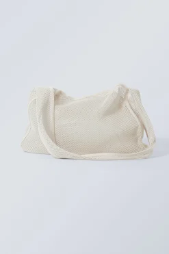 Weekday NET SHOULDER BAG dusty white Best