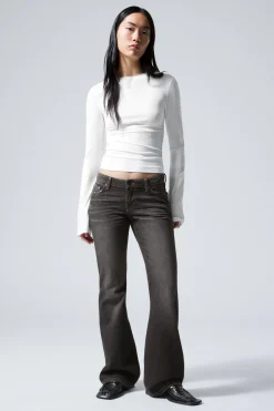 Weekday NOVA LOW RISE SLIM BOOTCUT LEG JEANS ash black black Online
