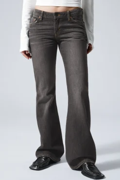 Weekday NOVA LOW RISE SLIM BOOTCUT LEG JEANS ash black black Online
