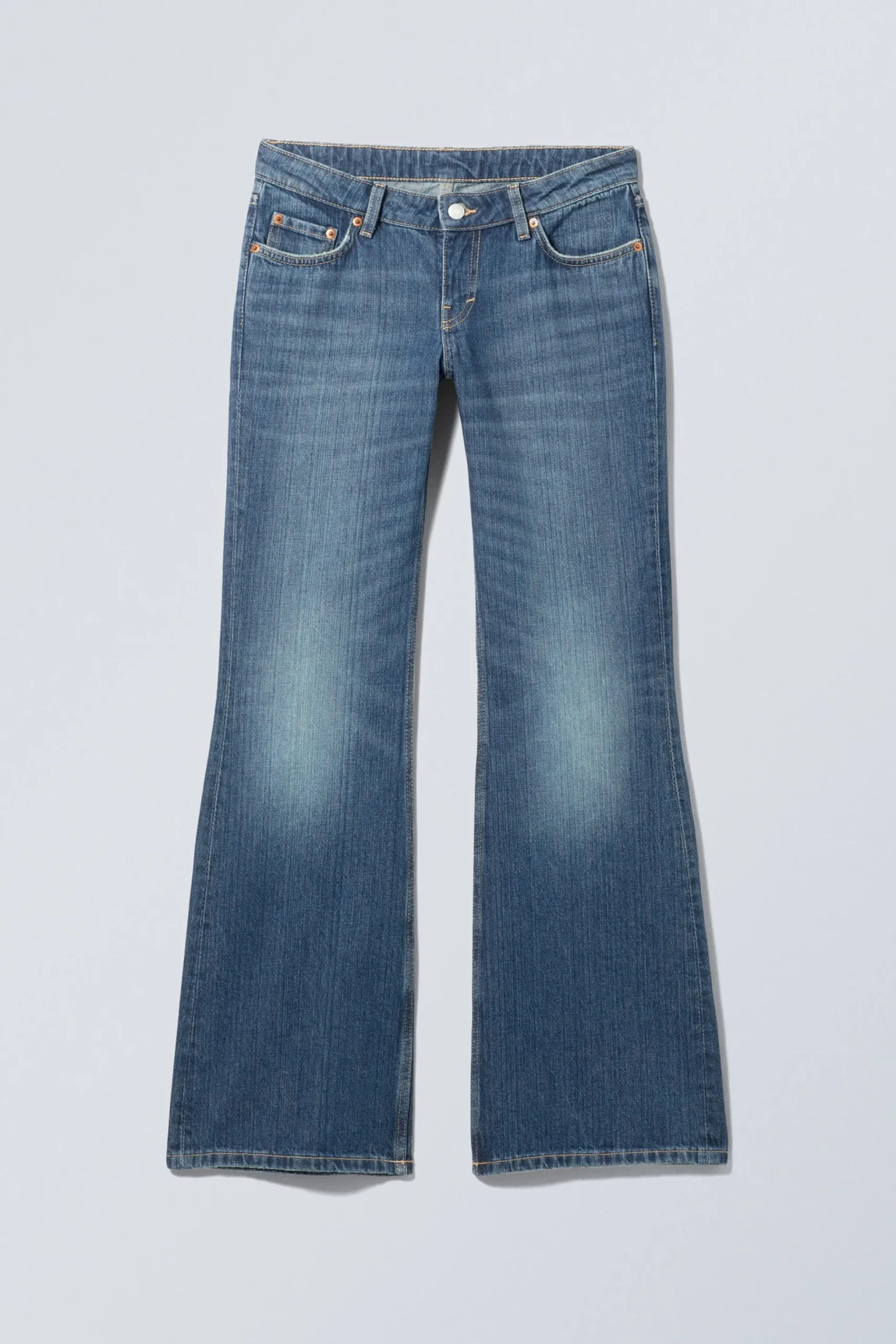 Weekday NOVA LOW RISE SLIM BOOTCUT LEG JEANS mine blue medium blue Shop
