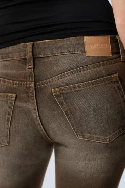 Weekday NOVA LOW RISE SLIM BOOTCUT LEG JEANS topaz dark brown Shop