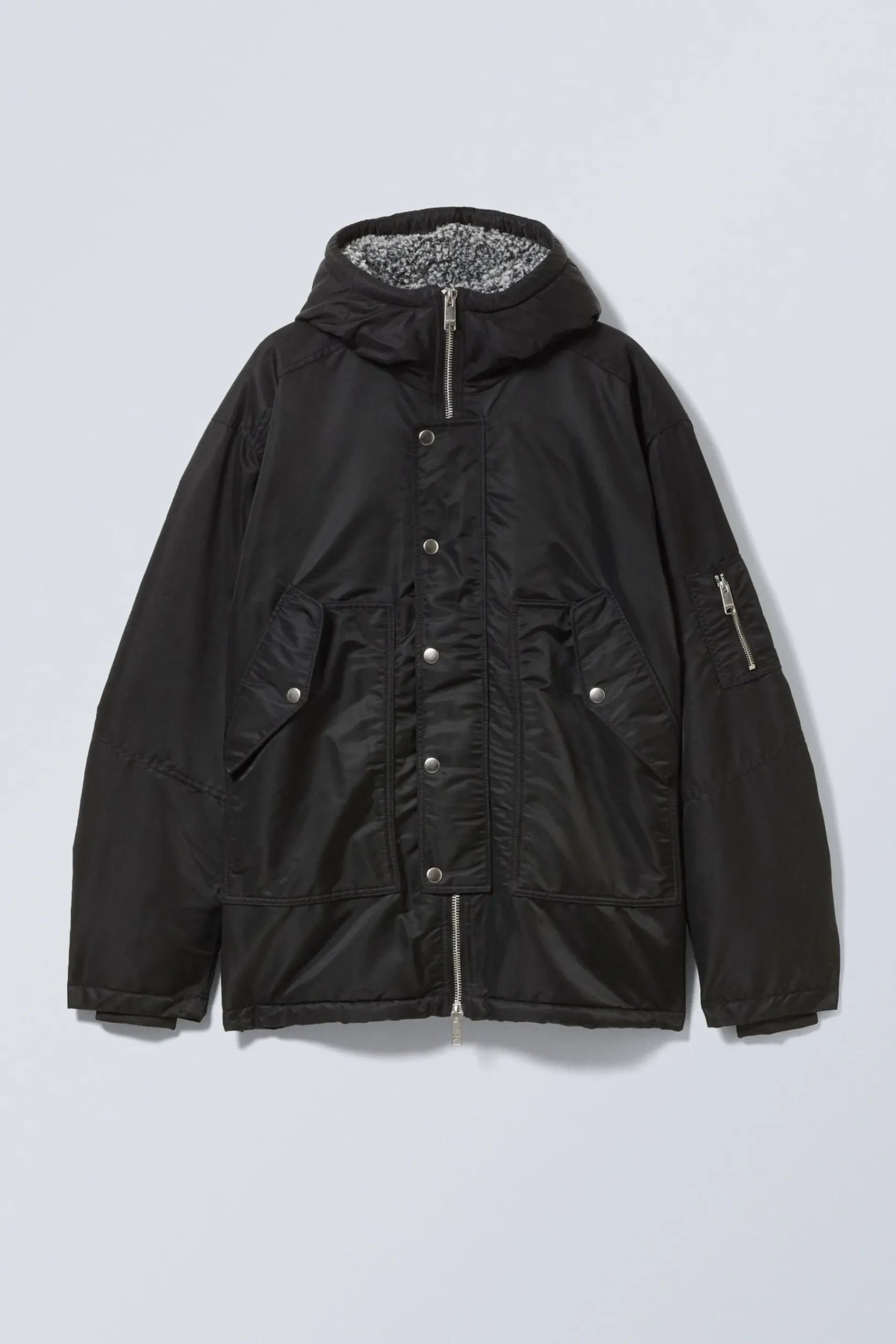Weekday NYLON PADDED PARKA JACKET black Fashion