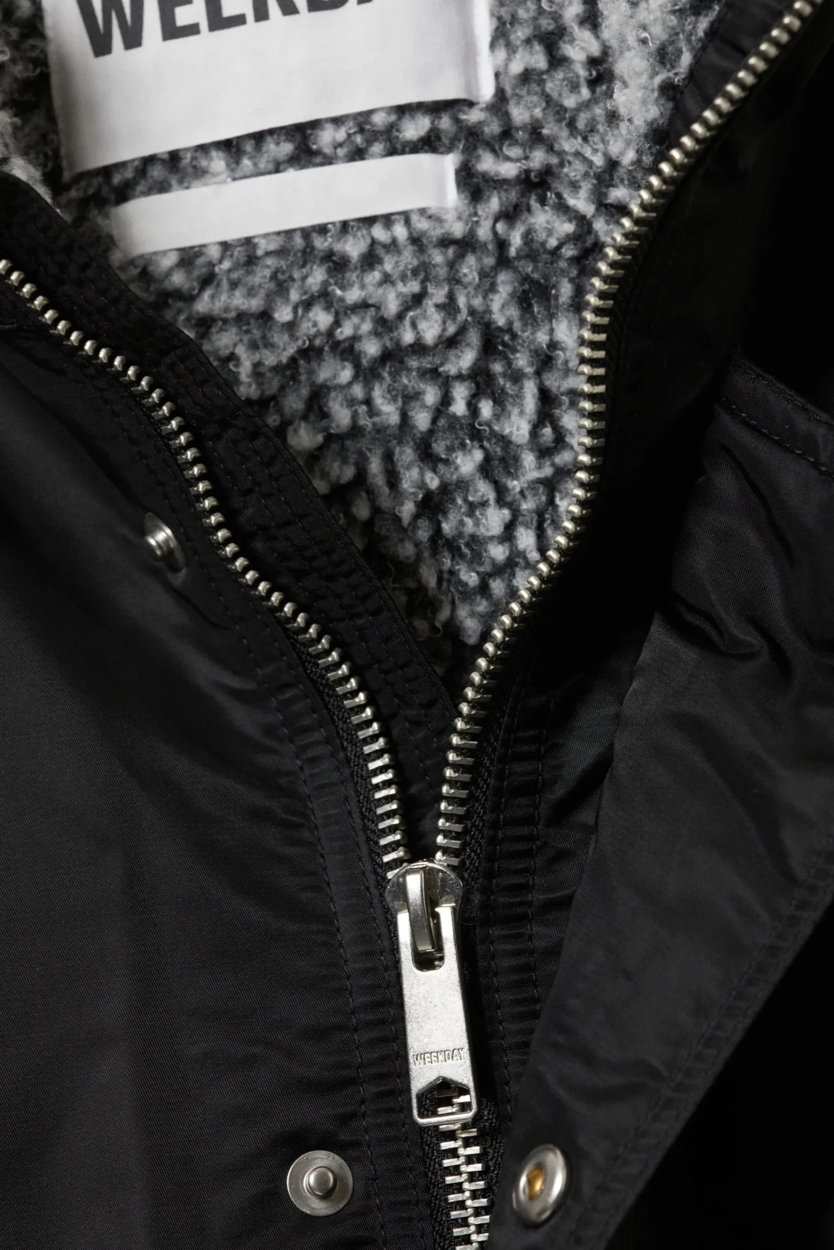 Weekday NYLON PADDED PARKA JACKET black Fashion