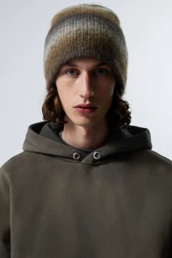 Weekday OMBRE STRIPED BEANIE dusty beige Sale
