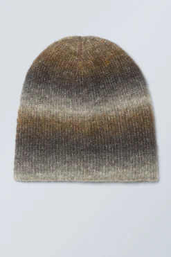 Weekday OMBRE STRIPED BEANIE dusty beige Sale