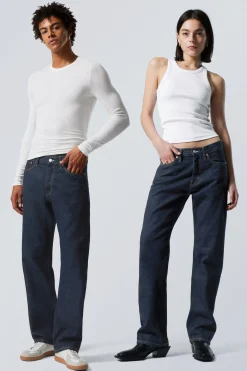 Weekday ORBIT MID RISE REGULAR STRAIGHT LEG JEANS blue rinse Flash Sale