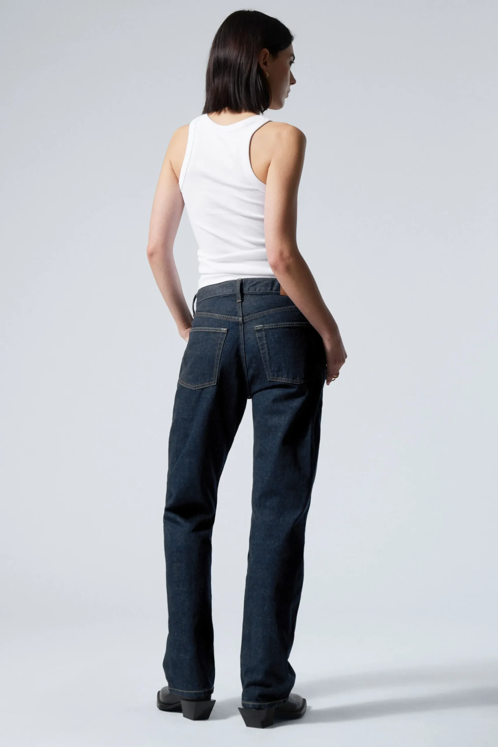 Weekday ORBIT MID RISE REGULAR STRAIGHT LEG JEANS blue rinse Flash Sale