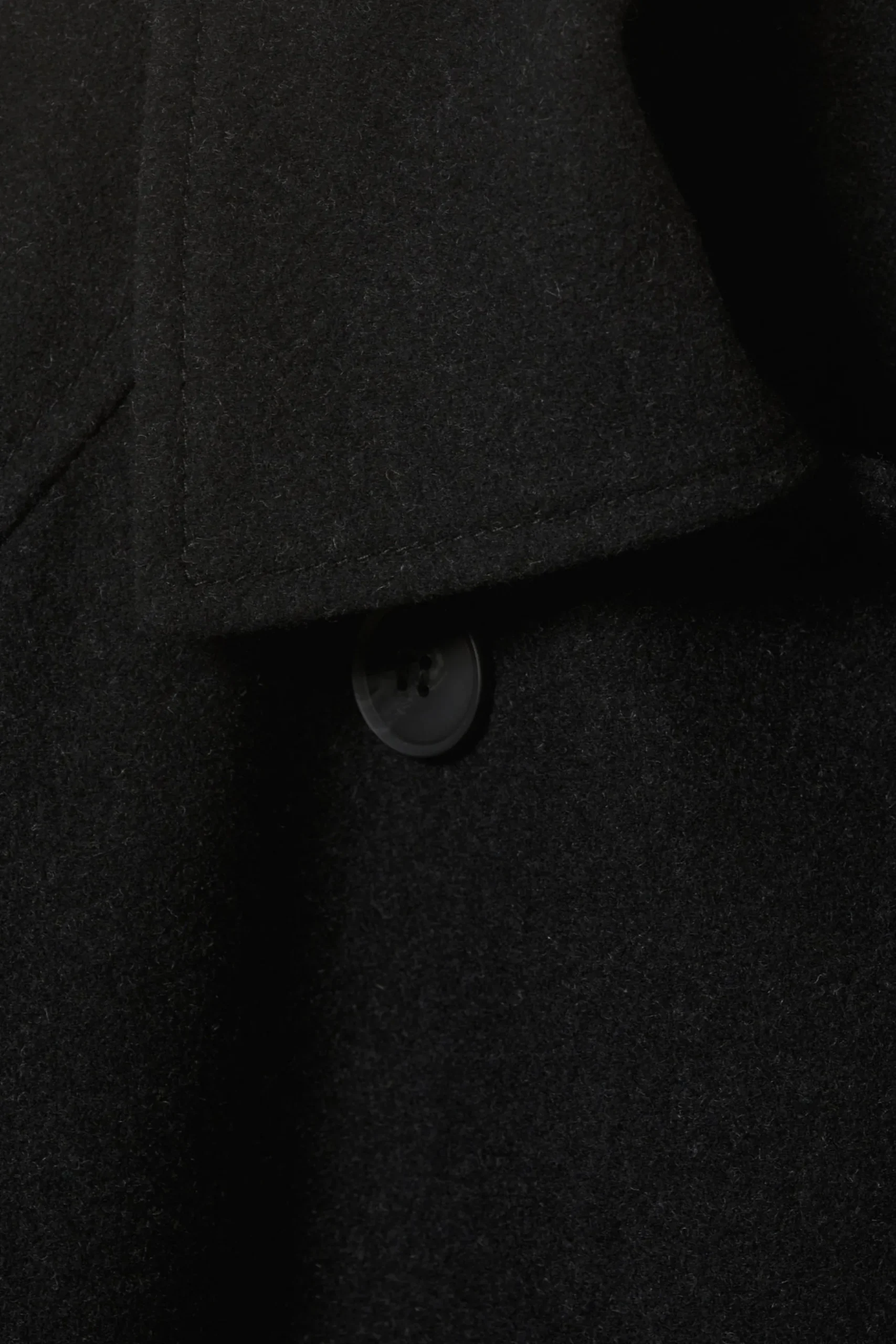 Weekday OVERSIZED DOUBLE-BREASTED WOOL-BLEND COAT black melange Cheap