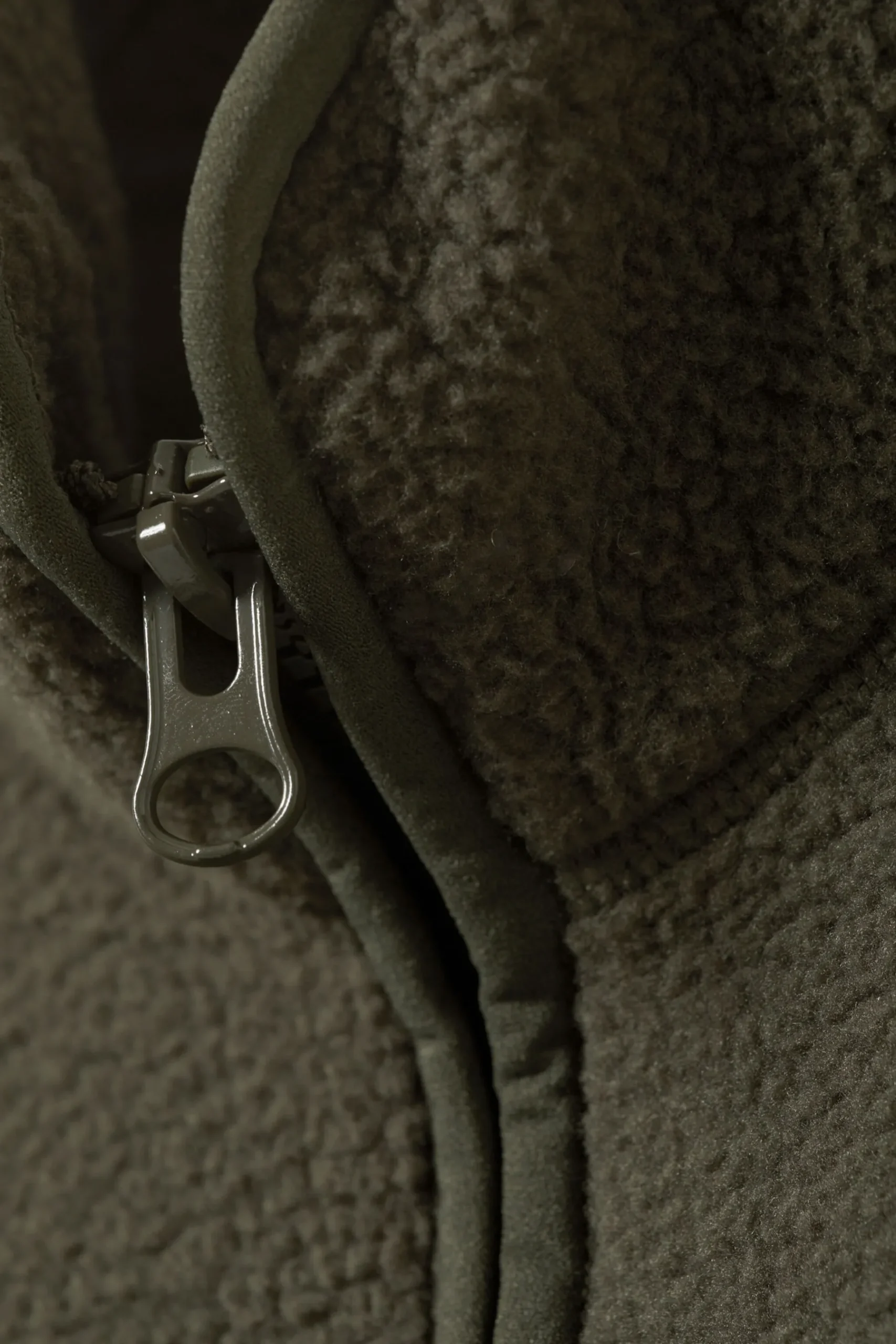 Weekday OVERSIZED HALF-ZIP FLEECE SWEATSHIRT dark khaki green Outlet