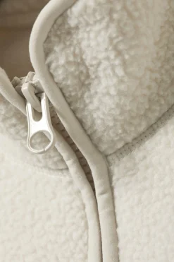 Weekday OVERSIZED HALF-ZIP FLEECE SWEATSHIRT light dusty mole Outlet