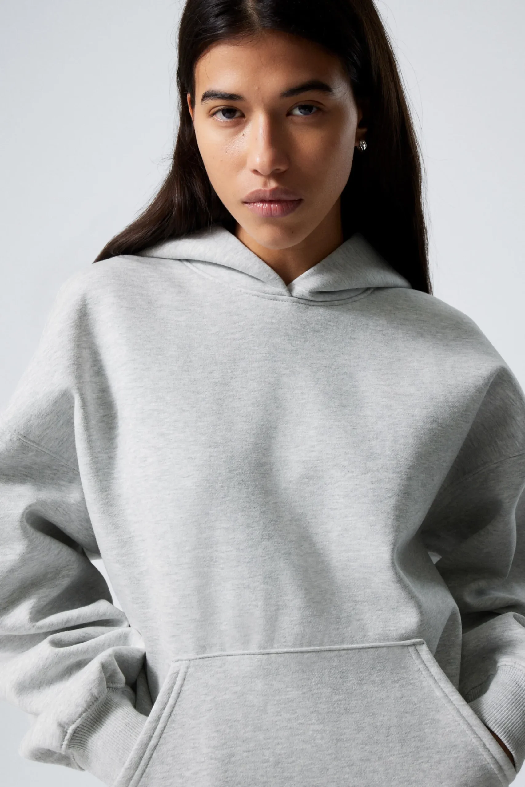 Weekday OVERSIZED HEAVYWEIGHT HOODIE light grey melange Cheap