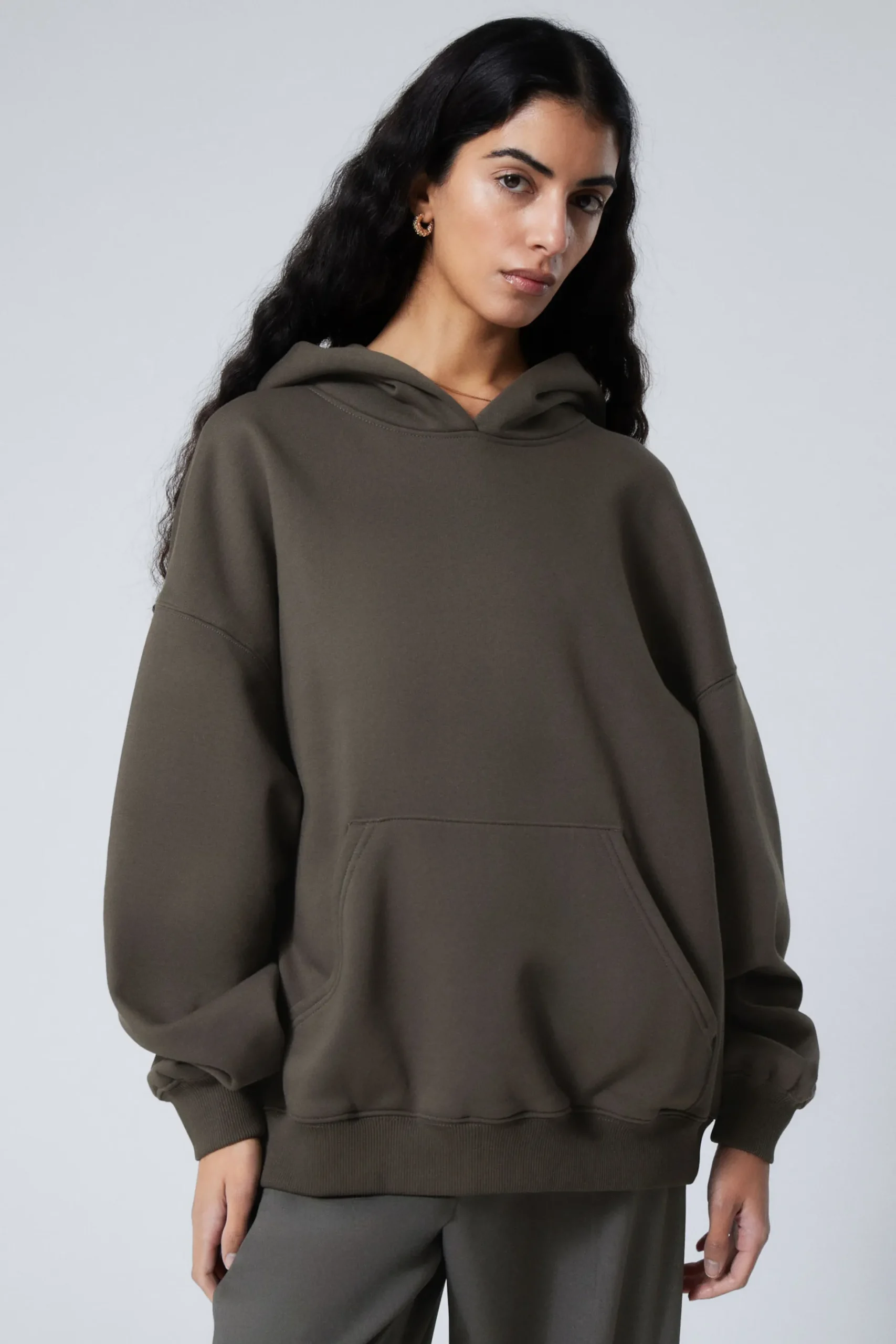 Weekday OVERSIZED HEAVYWEIGHT HOODIE dark grey New