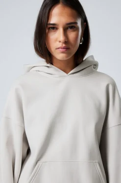 Weekday OVERSIZED HEAVYWEIGHT HOODIE light mole Clearance