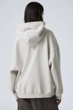 Weekday OVERSIZED HEAVYWEIGHT HOODIE light mole Clearance