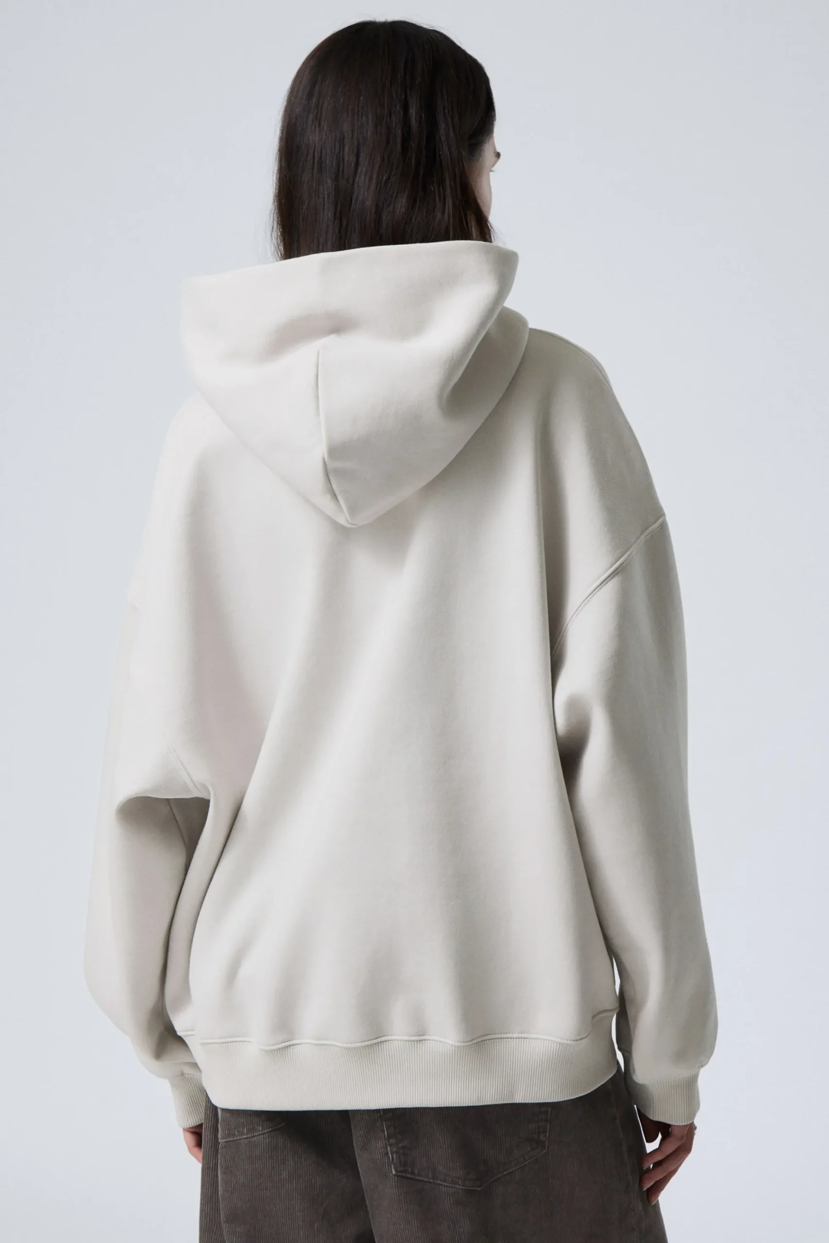 Weekday OVERSIZED HEAVYWEIGHT HOODIE light mole Clearance