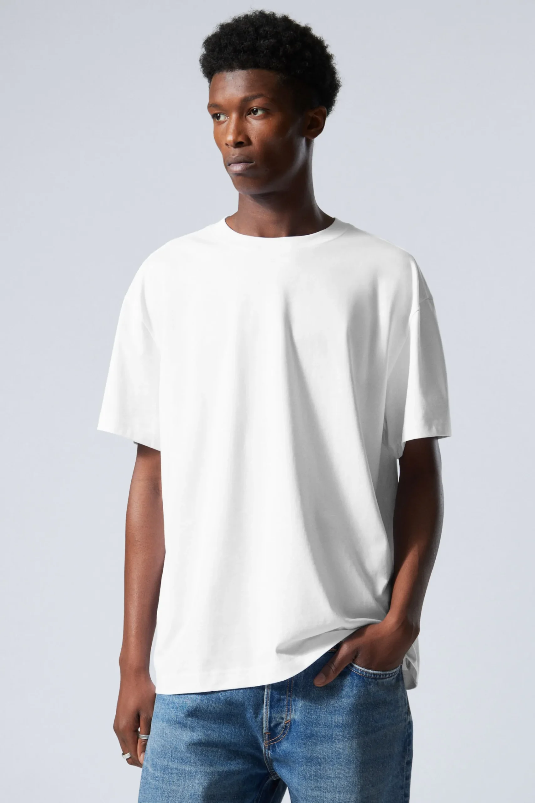 Weekday OVERSIZED HEAVYWEIGHT T-SHIRT white Best