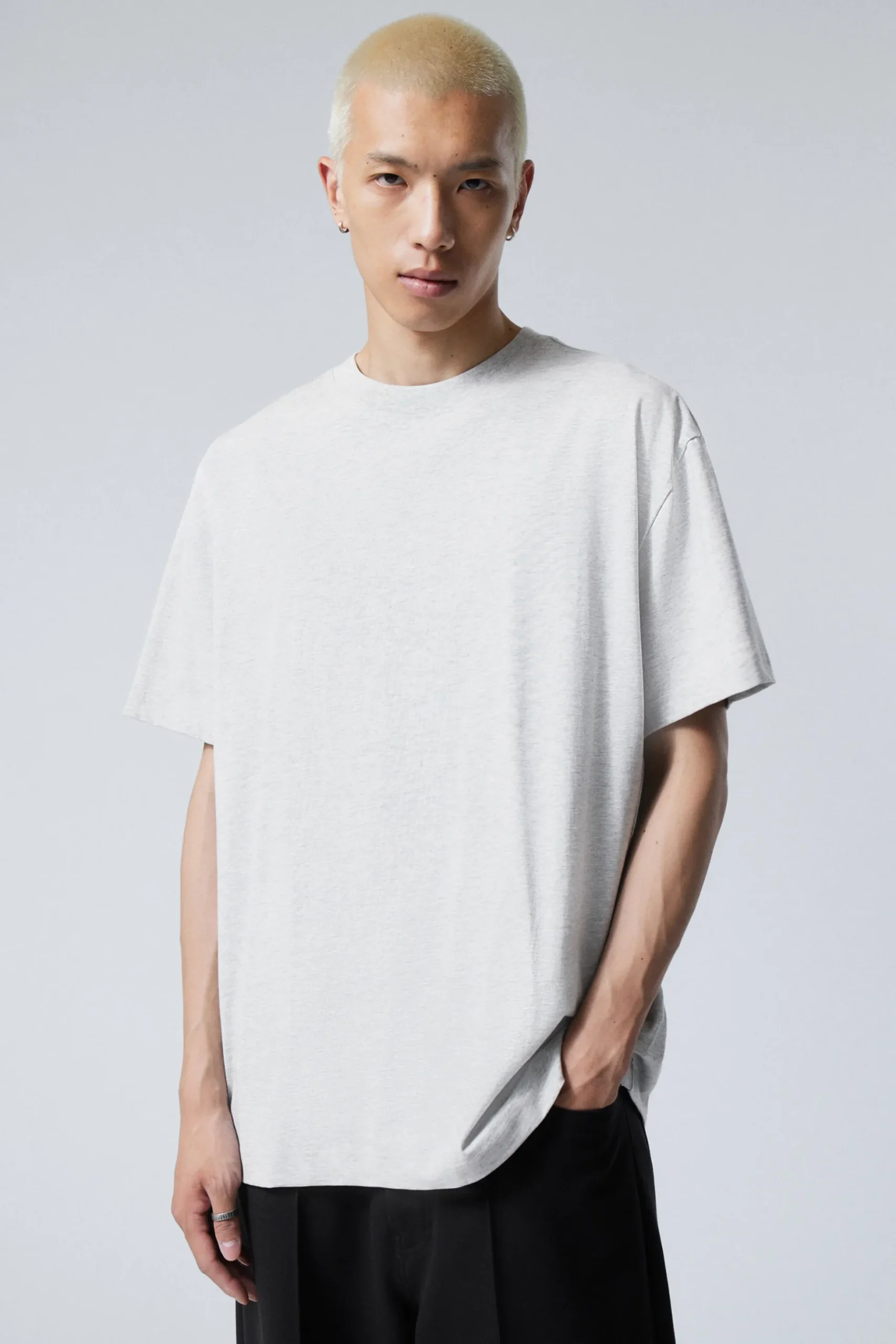 Weekday OVERSIZED HEAVYWEIGHT T-SHIRT grey Store