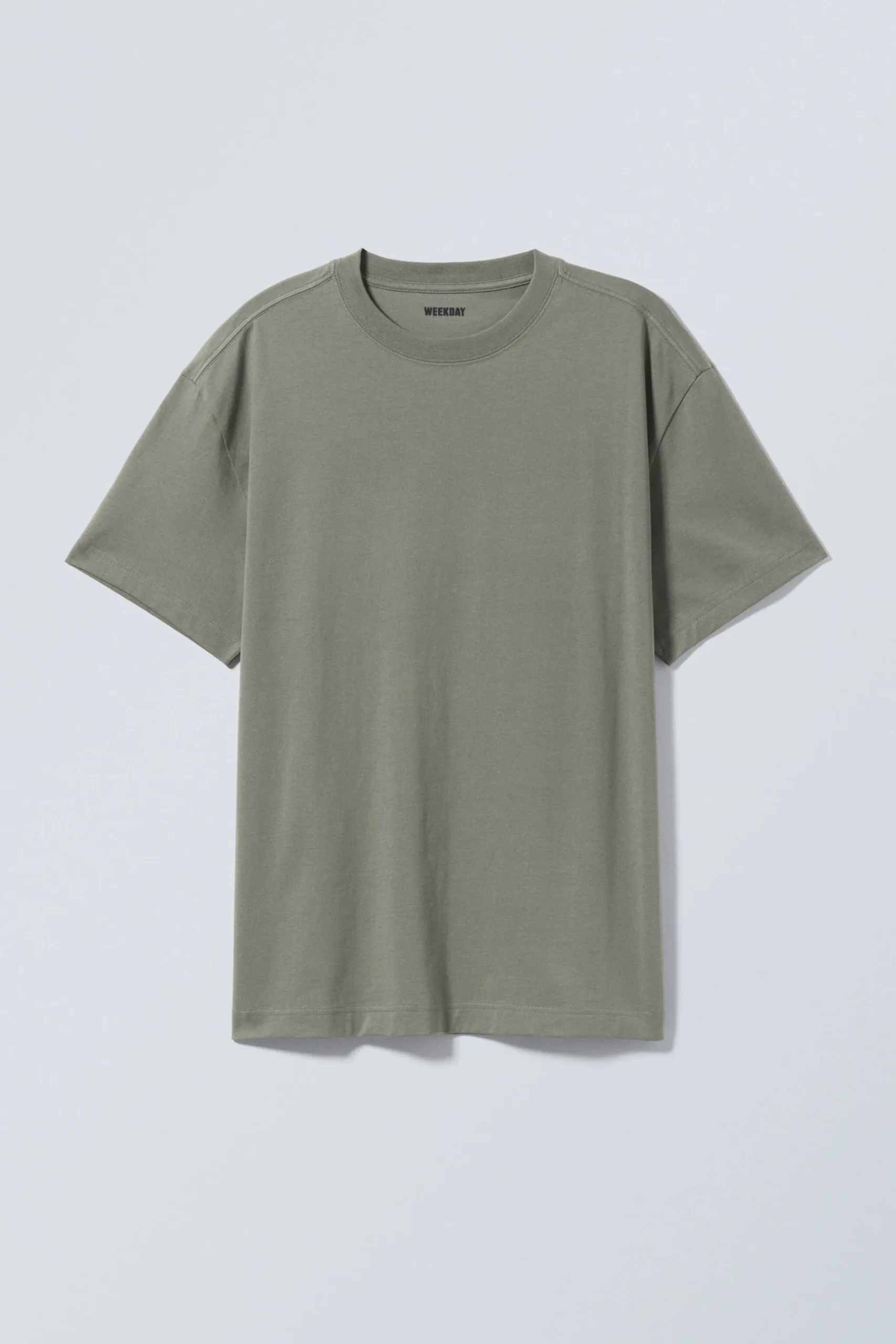 Weekday OVERSIZED HEAVYWEIGHT T-SHIRT light khaki green New