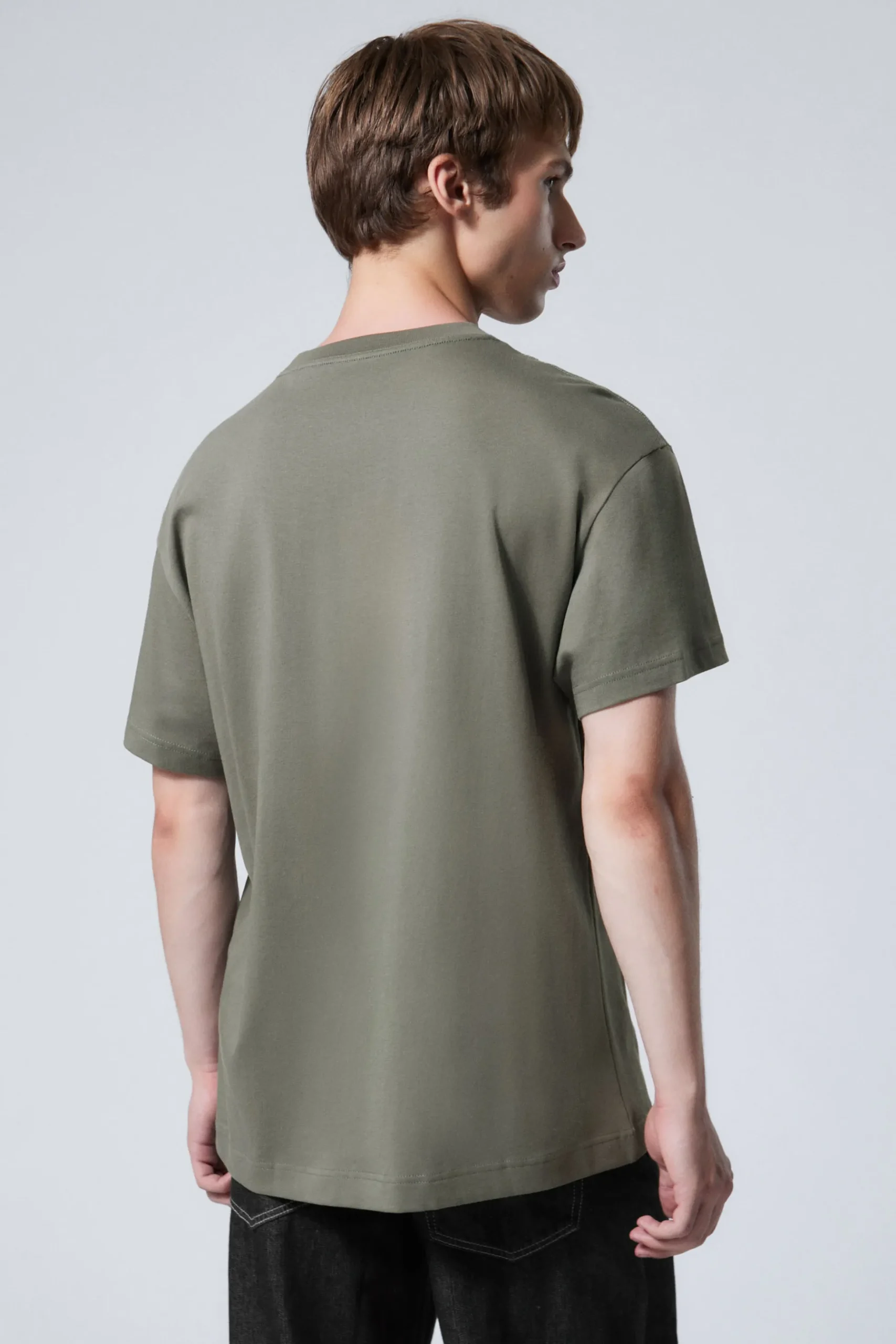 Weekday OVERSIZED HEAVYWEIGHT T-SHIRT light khaki green New