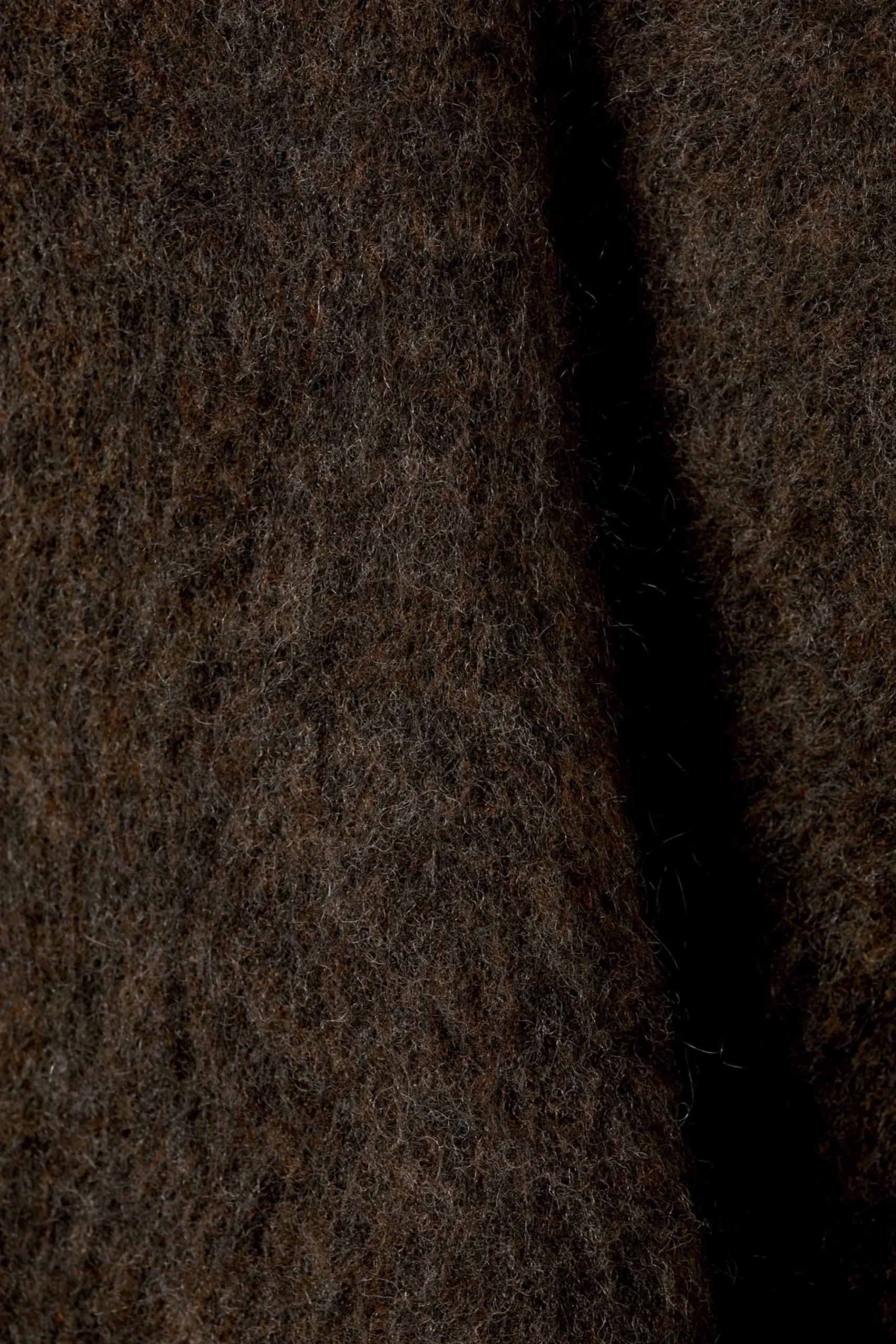 Weekday OVERSIZED KNITTED MOHAIR BLEND SWEATER dark brown melange Hot