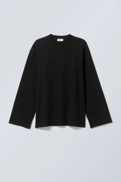 Weekday OVERSIZED LONG SLEEVE T-SHIRT black Fashion