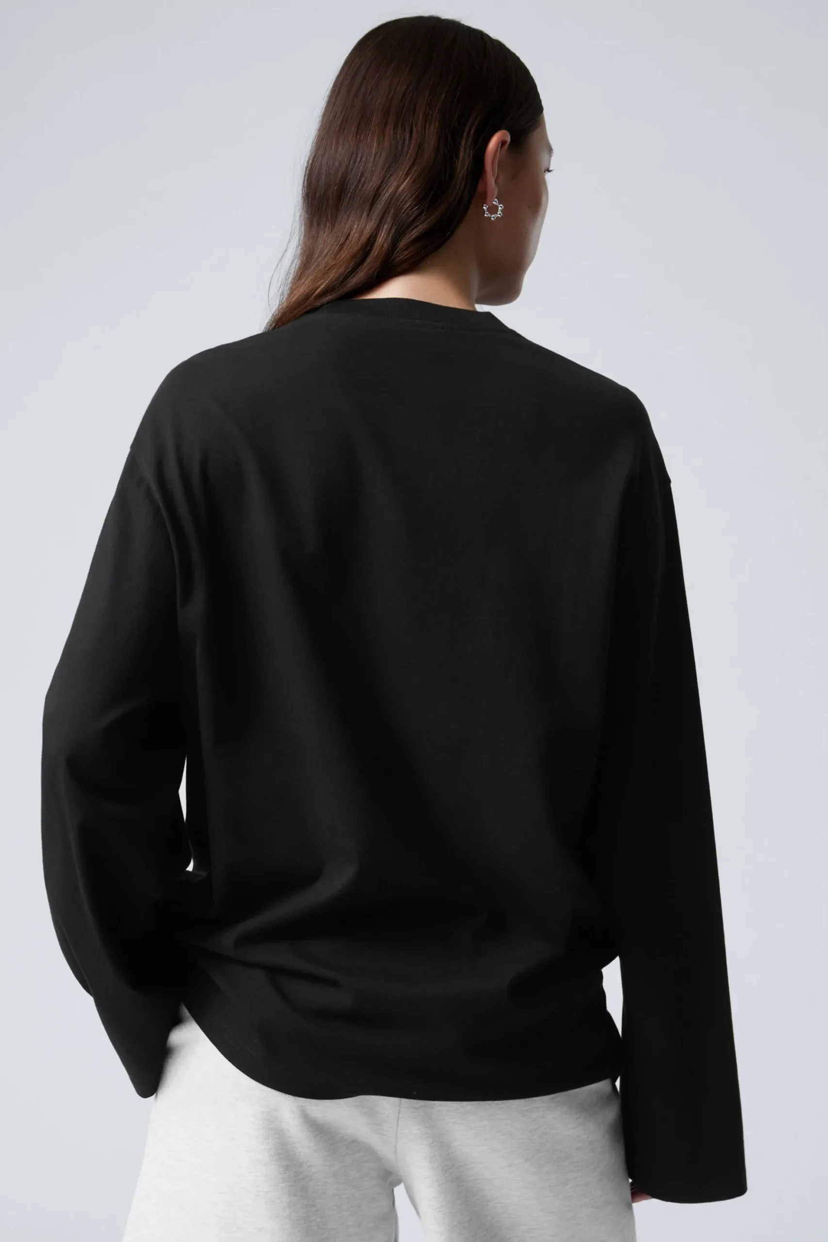 Weekday OVERSIZED LONG SLEEVE T-SHIRT black Fashion
