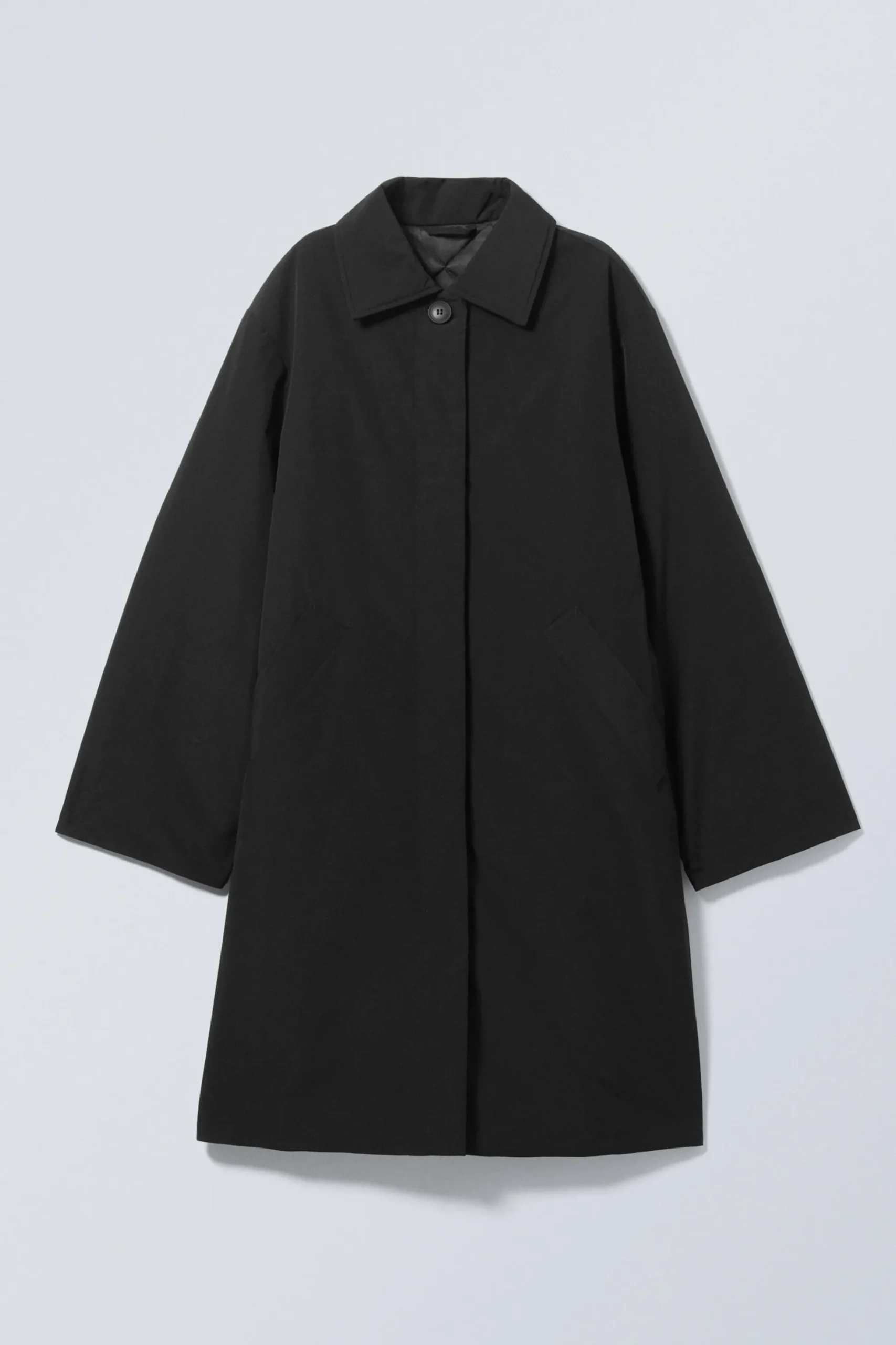 Weekday OVERSIZED PADDED CAR COAT black Sale