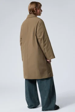 Weekday OVERSIZED PADDED CAR COAT beige khaki Best Sale