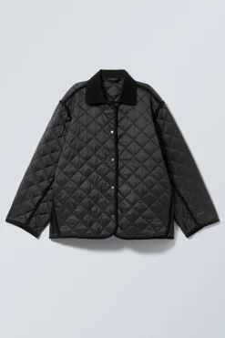 Weekday OVERSIZED QUILTED LINER JACKET black Discount