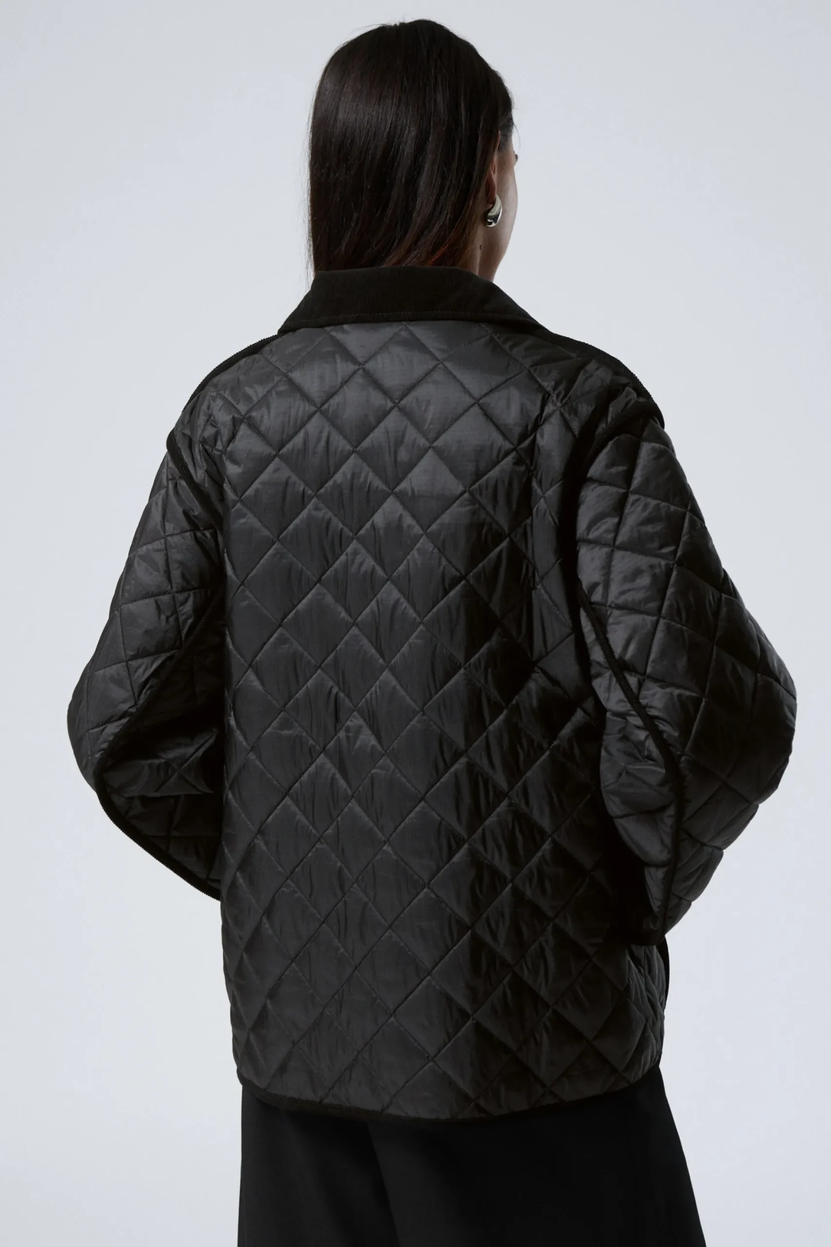 Weekday OVERSIZED QUILTED LINER JACKET black Discount