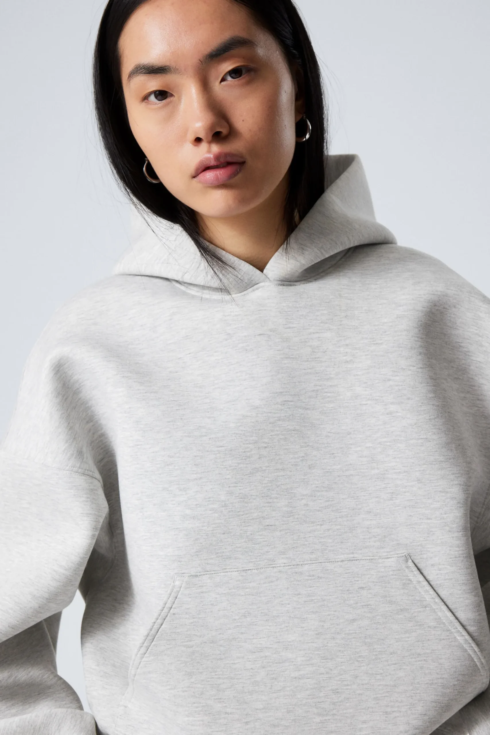 Weekday OVERSIZED SCUBA HOODIE light grey Hot