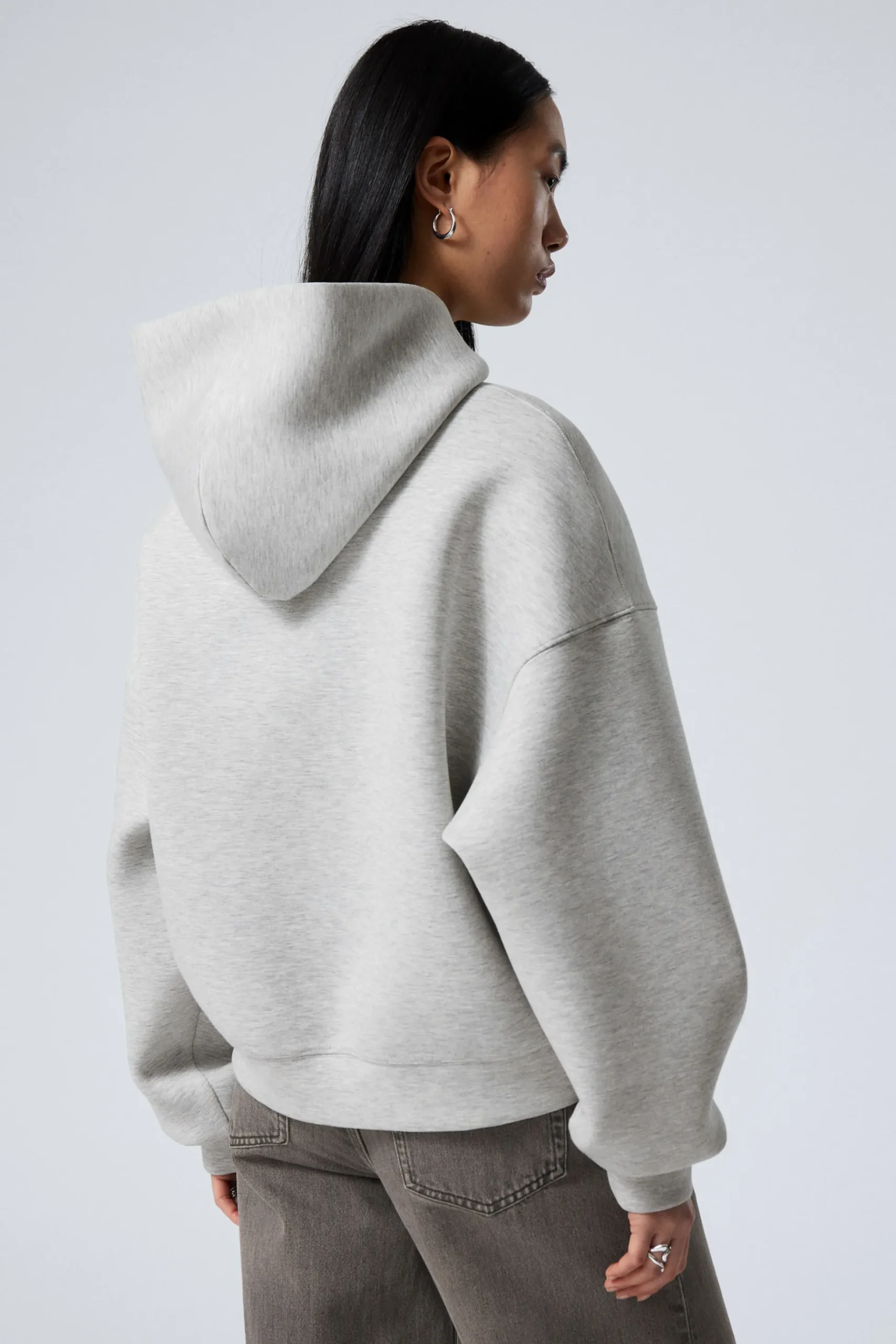 Weekday OVERSIZED SCUBA HOODIE light grey Hot