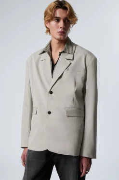 Weekday OVERSIZED SINGLE BREASTED BLAZER light dusty mole New