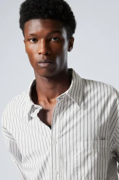 Weekday OVERSIZED STRIPED SHIRT white black stripe Cheap