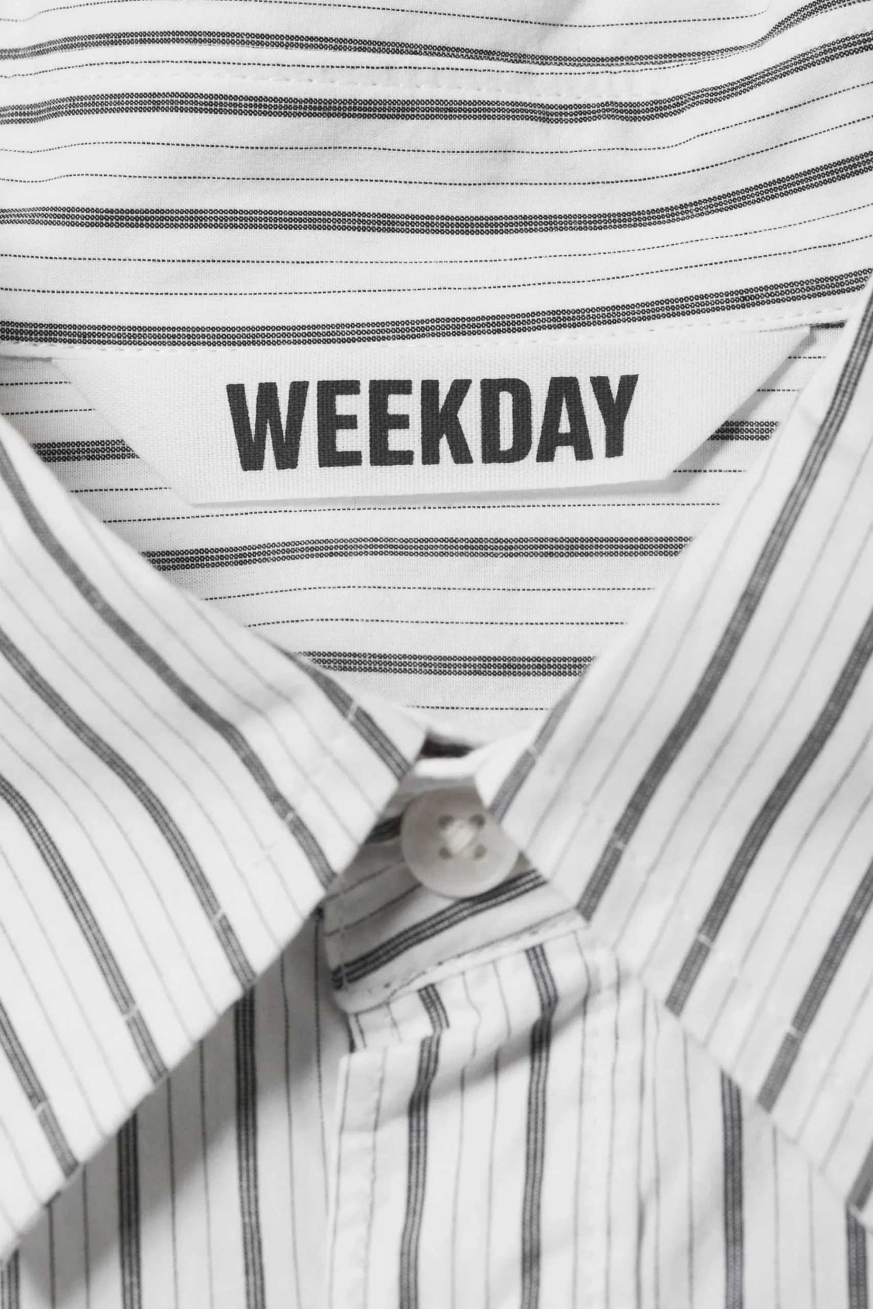 Weekday OVERSIZED STRIPED SHIRT white black stripe Cheap
