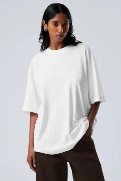 Weekday OVERSIZED T-SHIRT white Sale
