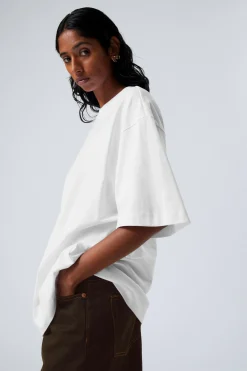 Weekday OVERSIZED T-SHIRT white Sale