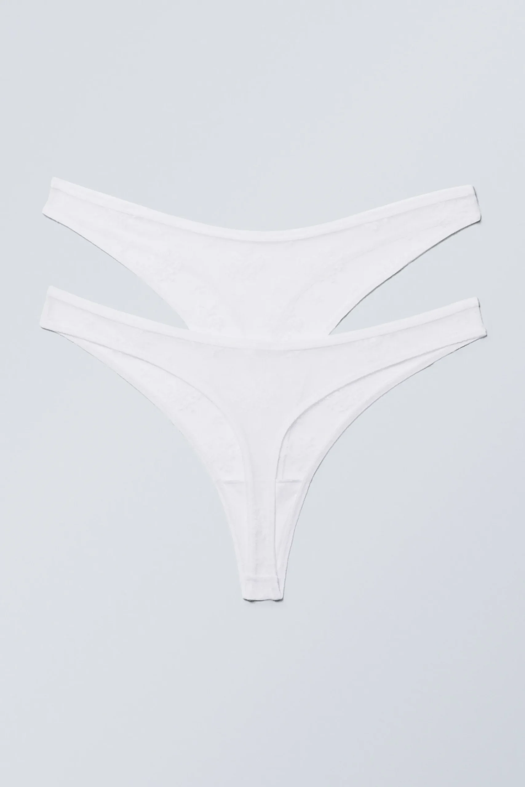 Weekday 2-PACK ASH LACE THONG white Fashion