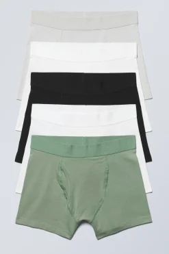 Weekday 5-PACK BOXER BRIEFS black grey green white Sale